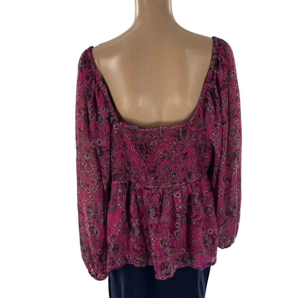 LOFT pink floral